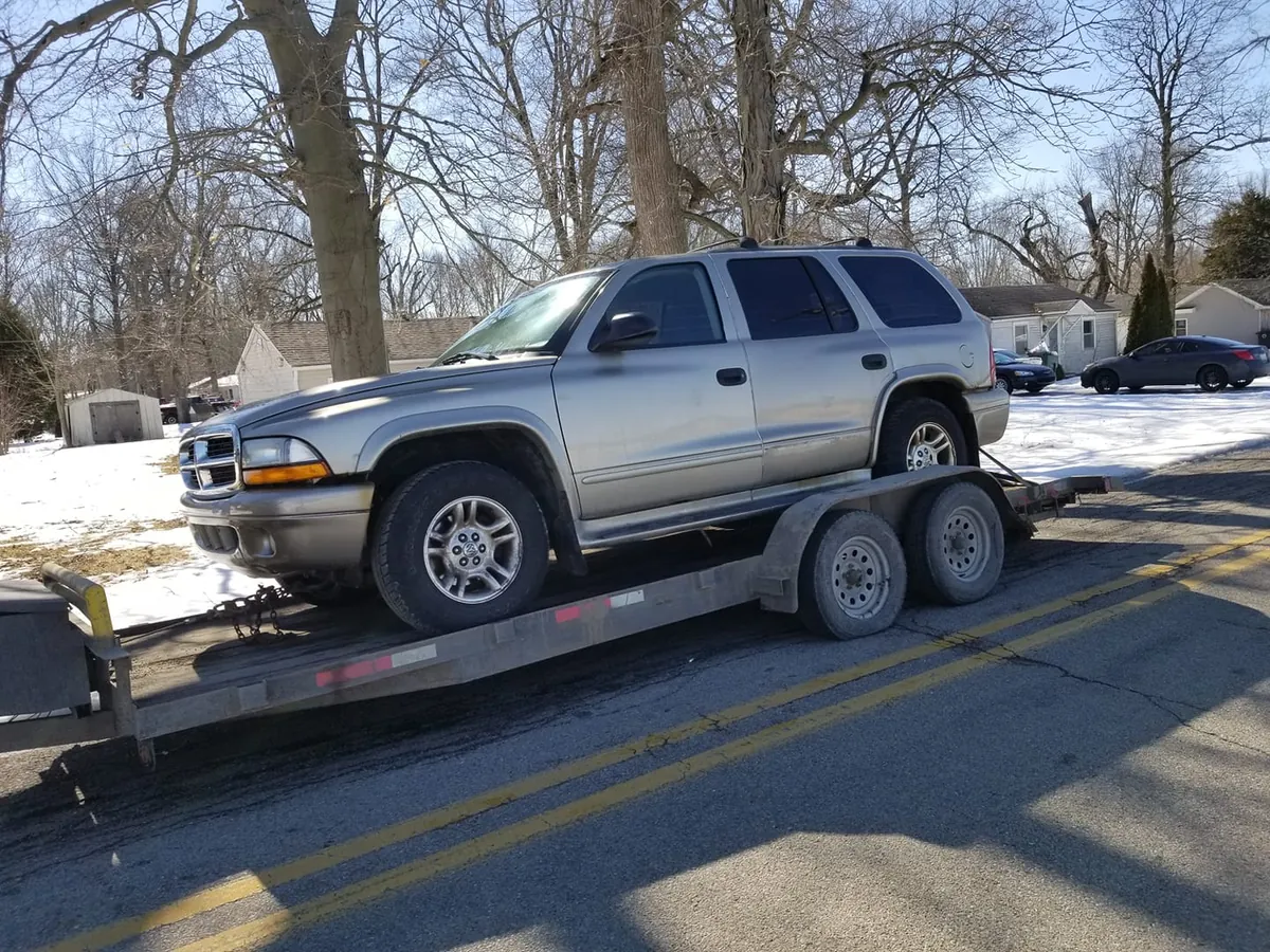 Truck evaluated for a top cash offer at an Indianapolis salvage yard
